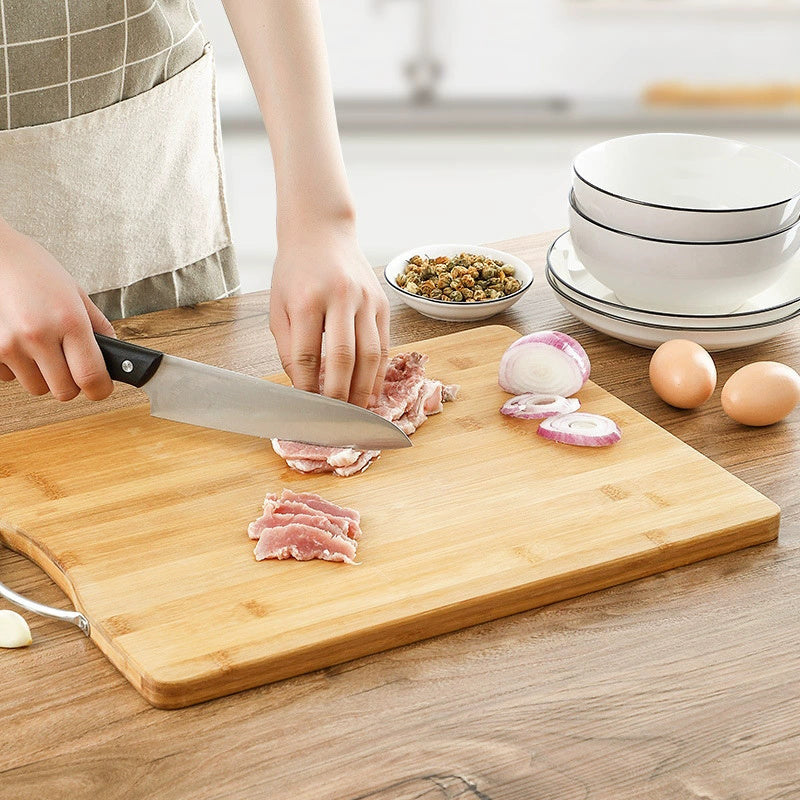 Lavish Kitchen Isle bamboo wooden chopping board, large butcher block for food prep, meat, and vegetables, 34x24cm