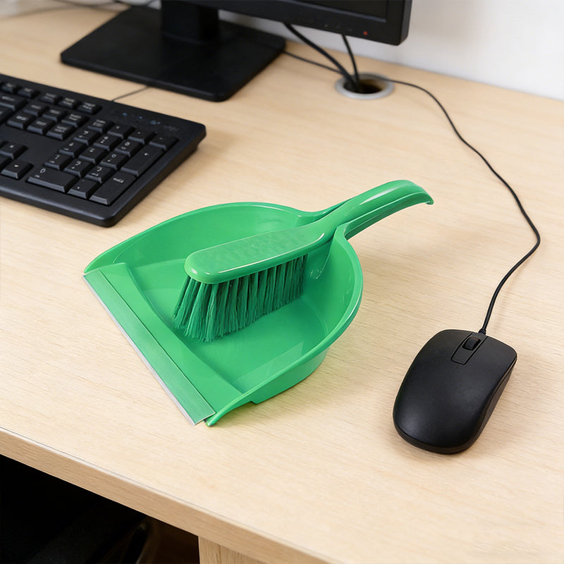 Lavish Kitchen Isle compact dustpan and brush set for home and office cleaning, featuring a sleek, space-saving design.