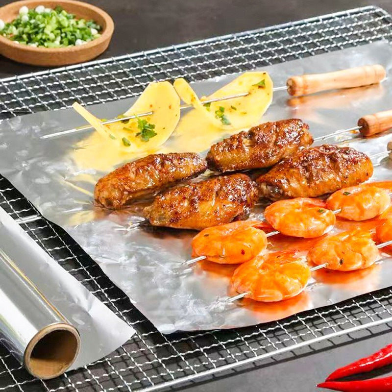 Lavish Kitchen Isle aluminium foil 300mm x 5m, thick and durable for baking and roasting, shown in a kitchen setting