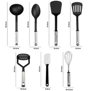 Lavish Kitchen Isle 17-piece all-in-one kitchen utensil set with durable plastic cooking tools for versatile kitchen use