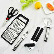 Set of 17 durable plastic kitchen utensils including spoons, spatulas, and tongs from Lavish Kitchen Isle for cooking and baking.