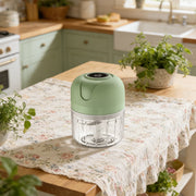 Lavish Kitchen Isle USB rechargeable mini garlic and vegetable chopper with stainless steel blades for quick meal prep.