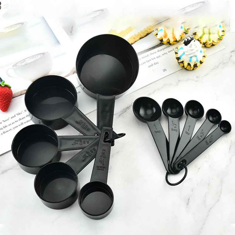 Set of 17 durable plastic kitchen utensils including spatulas, spoons, and turners from Lavish Kitchen Isle.