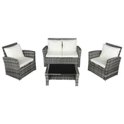 Outdoor Rattan Sofa Combination Four-piece Package-Grey