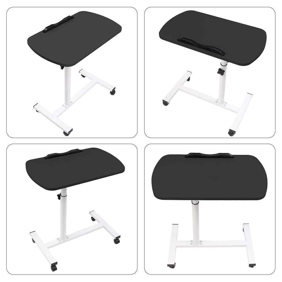 Adjustable Overbed Table with Wheels for Home Use or Medical - Black