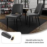 Pair of Lavish Kitchen Isle ergonomic dining chairs with high back faux leather upholstery, suitable for kitchen or office seating.