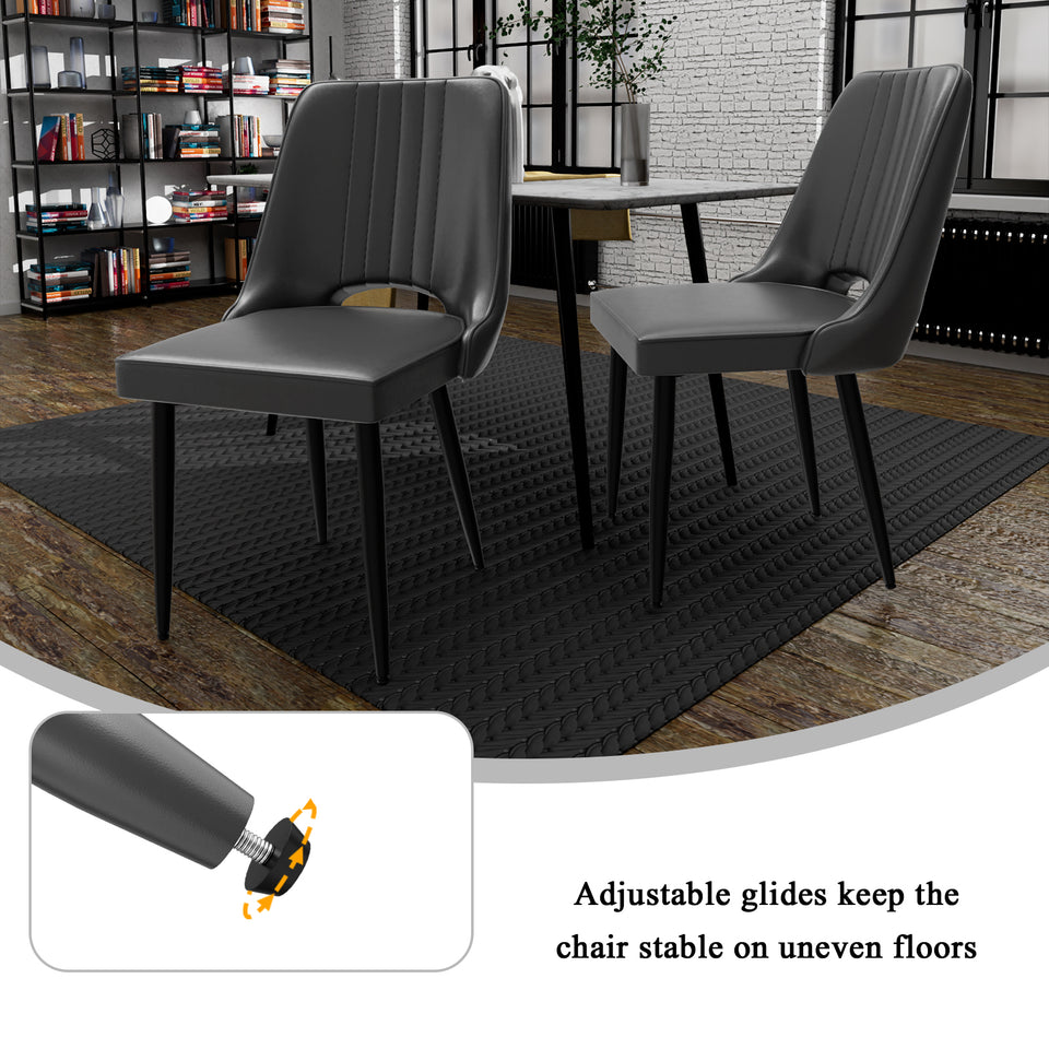 Ergonomic Dining & Accent Chairs - High Back Faux Leather Seating for Kitchen/Office