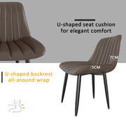 Pair of modern ergonomic dining chairs by Lavish Kitchen Isle with high backs and adjustable feet for kitchen or office seating.