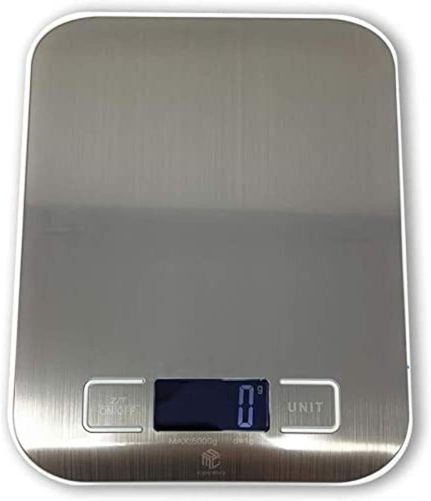 Digital Kitchen Scales 10kg for Cooking, LCD Display, Multifunctional, Tare Feature, Stainless Steel