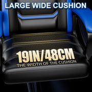 PU Leather Gaming Chair - Height Adjustable Swivel Office Chair with Metal Base (300lbs Capacity) - Lavish Kitchen Isle