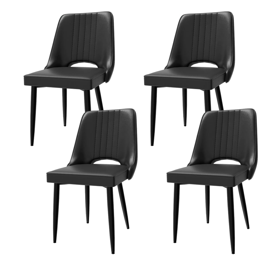 Ergonomic Dining & Accent Chairs - High Back Faux Leather Seating for Kitchen/Office