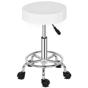 Round Stool Feet Rotation Bar Stool White - Lavish Kitchen Isle
