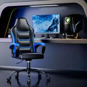PU Leather Gaming Chair - Height Adjustable Swivel Office Chair with Metal Base (300lbs Capacity) - Lavish Kitchen Isle