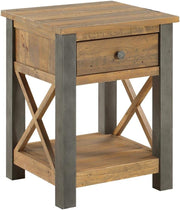 Urban Elegance - Reclaimed Lamp Table With Drawer - Lavish Kitchen Isle