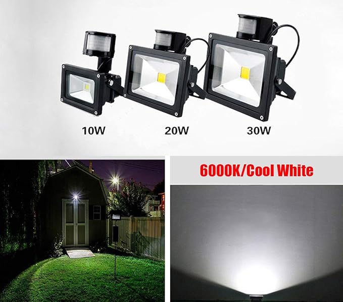 10W PIR LED COB Floodlight with Motion Sensor – Outdoor Modern Security Light | Energy-Efficient Motion-Activated Flood Light.
