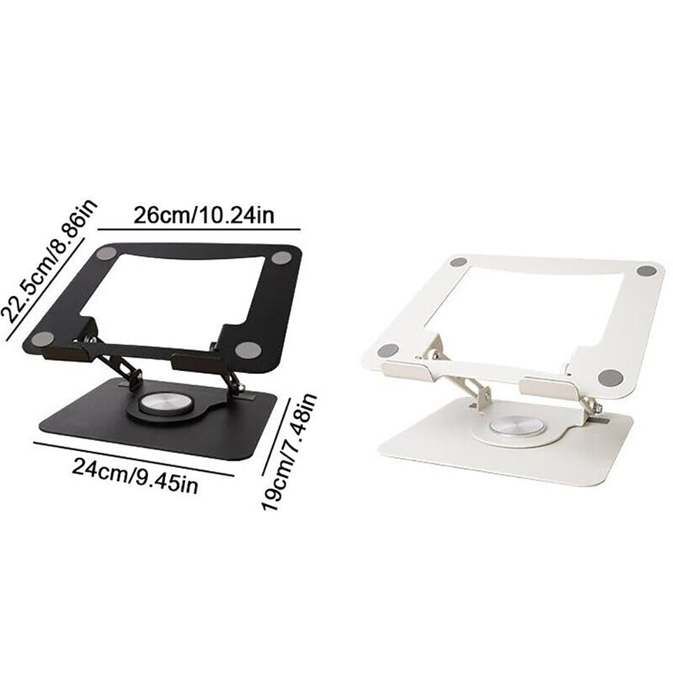 360° Metal Portable Laptop Tablet Stand Adjustable Holder For Desk Office Home 44 lbs Load Capacity