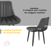 Pair of modern ergonomic dining chairs by Lavish Kitchen Isle with high back support and adjustable feet for kitchen or office seating.