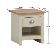 Lavish Kitchen Isle Ite 2-piece bedroom set with cream and oak finish, includes 3+4 chest of drawers and bedside table