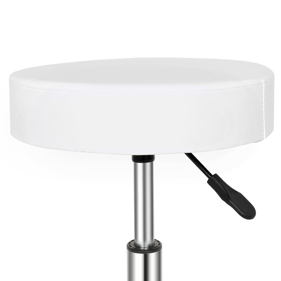 Round Stool Feet Rotation Bar Stool White