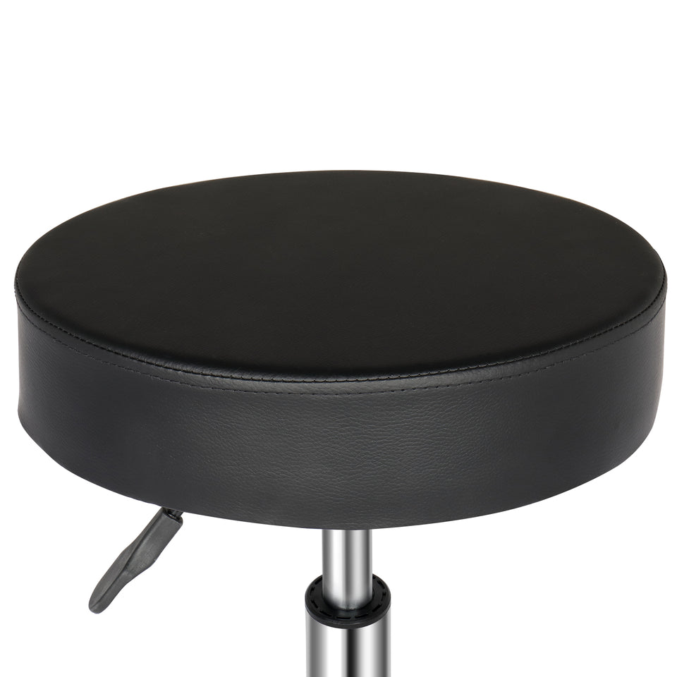 Round Stool  Feet Rotation Bar Stool Black