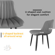 Pair of modern ergonomic dining chairs by Lavish Kitchen Isle with high backrests and adjustable feet for kitchen or office seating.