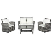 Outdoor Rattan Sofa Combination Four-piece Package-Grey