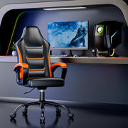 PU Leather Gaming Chair - Height Adjustable Swivel Office Chair with Metal Base (300lbs Capacity) - Lavish Kitchen Isle