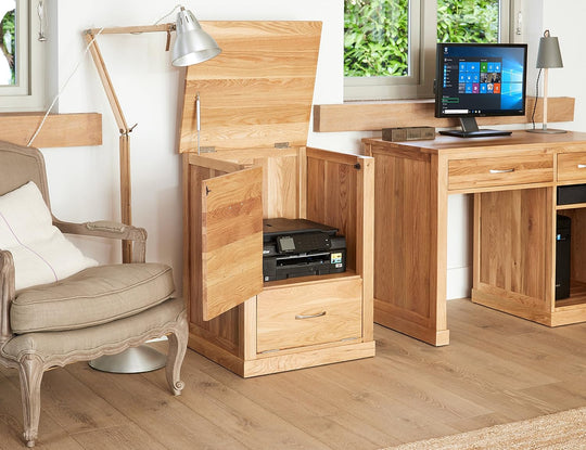 Mobel Oak Printer Cupboard