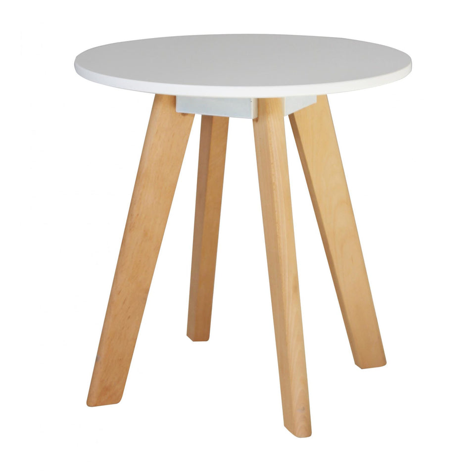 Belgium Round Lamp Table White - Lavish Kitchen Isle