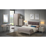 Belvoir Grey Oak Dressing Table with 2 Drawers – Modern Bedroom Vanity Table with Storage - Lavish Kitchen Isle