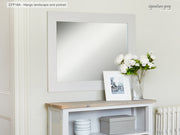 Large grey wall mirror with solid wood frame from Baumhaus Signature Range, shown in portrait orientation.