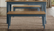 Signature Blue Dining Bench (130) - Lavish Kitchen Isle