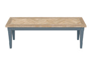 Signature Blue Dining Bench (130) - Lavish Kitchen Isle