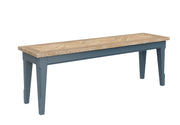 Signature Blue Dining Bench (130) - Lavish Kitchen Isle