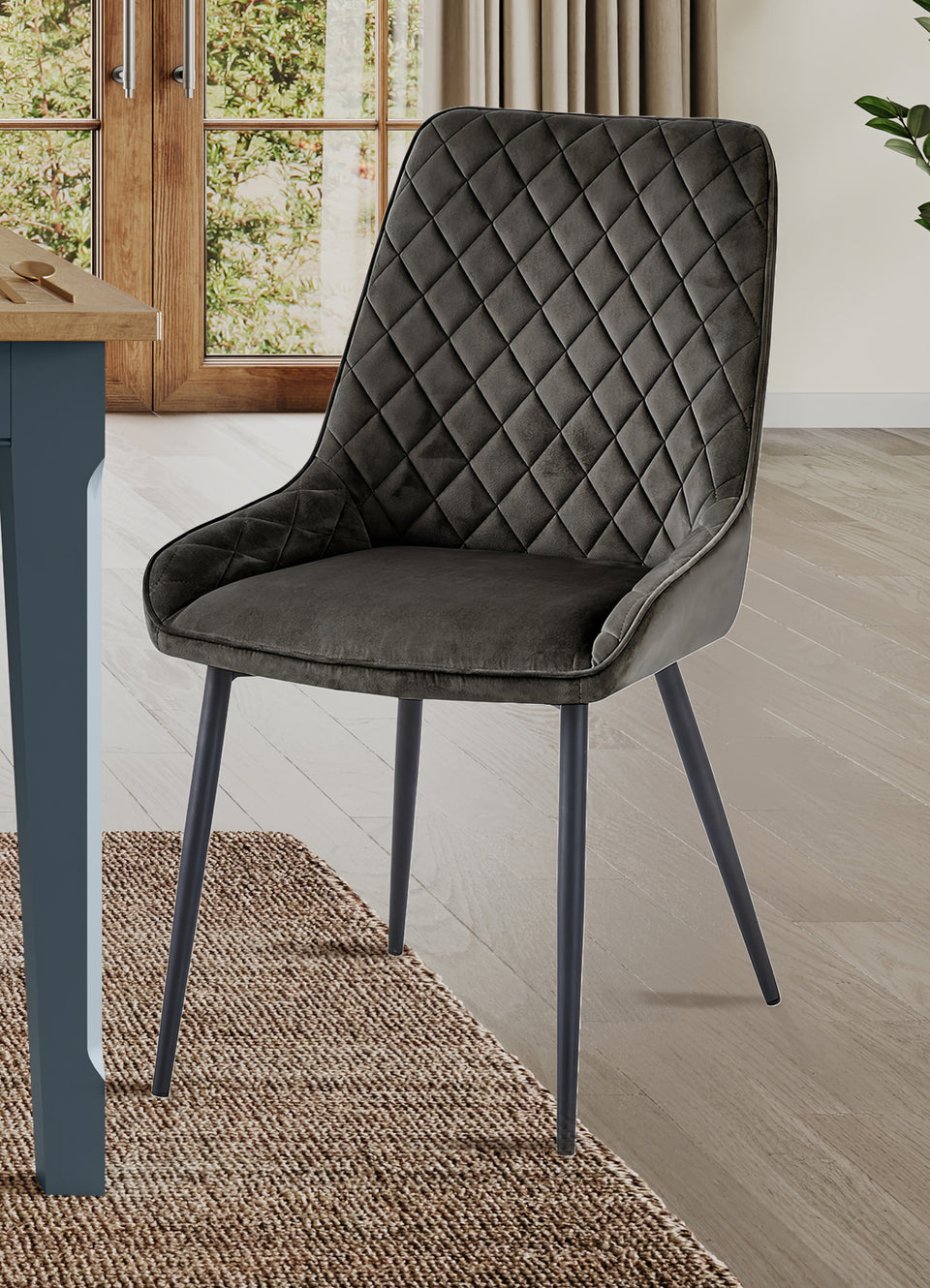 Signature Blue Dining Chair - GUN METAL GREY (Pack of Two)
