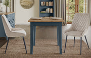 Signature Blue Square Dining Table - Lavish Kitchen Isle