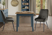 Signature Blue Square Dining Table - Lavish Kitchen Isle