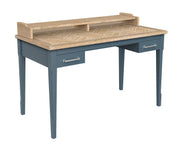 Baumhaus signature blue desk with sleek design, perfect as a dressing table or workspace, featuring storage drawers.