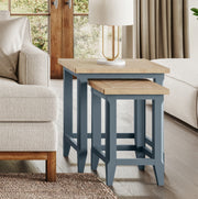 Signature Blue Nest of Two Tables - Lavish Kitchen Isle