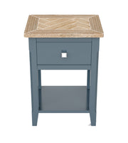 Signature Blue One Drawer Lamp Table - Lavish Kitchen Isle