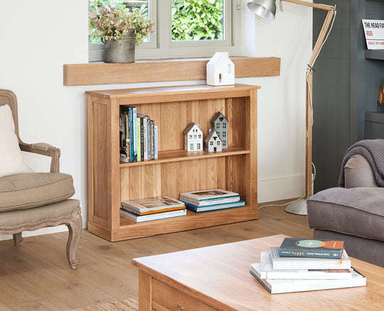 Mobel Oak Low Bookcase