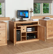 Mobel Oak Hidden Home Office - Lavish Kitchen Isle