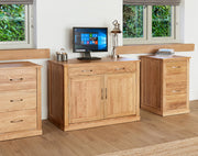 Mobel Oak Hidden Home Office - Lavish Kitchen Isle