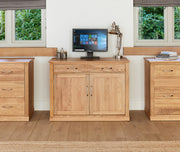 Mobel Oak Hidden Home Office - Lavish Kitchen Isle