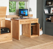 Mobel Oak Single Pedestal Computer Desk - Lavish Kitchen Isle