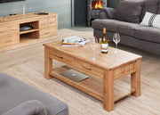 Mobel Oak Four Drawer Coffee Table - Lavish Kitchen Isle