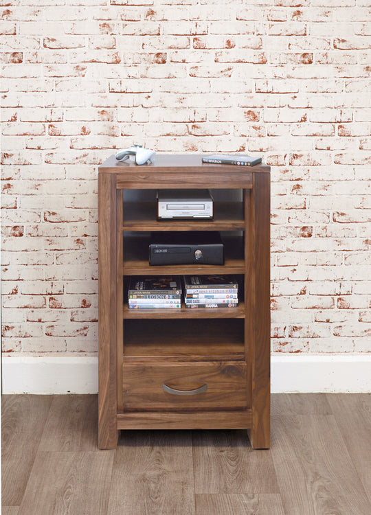 Baumhaus Mayan Solid Walnut Entertainment Ancillary Cabinet – 90 cm height