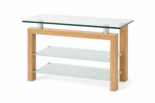 Adina Oak TV Bench – Solid Oak Entertainment Unit with Elegant Storage, Media Console for Stylish Living Rooms