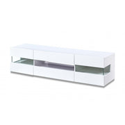 Concorde LED TV Unit White High Gloss 4 Compartments - Lavish Kitchen Isle