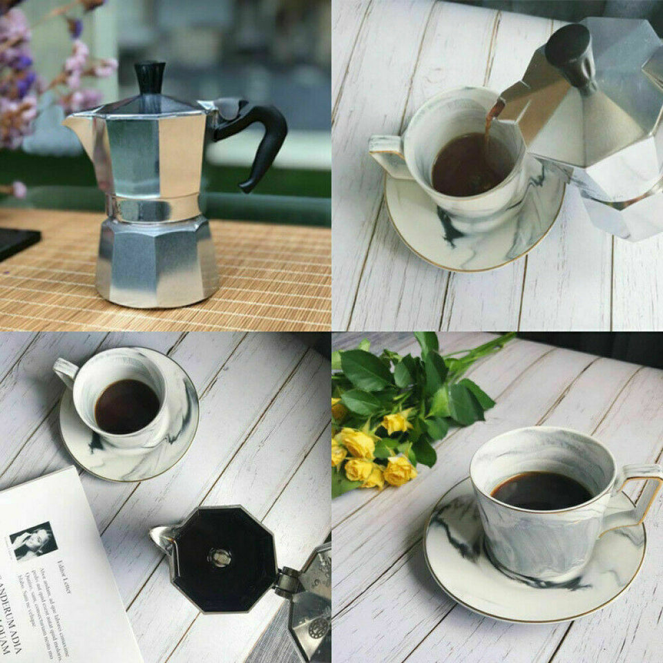 Octagonal Coffee Percolator Moka Coffee Maker Pot